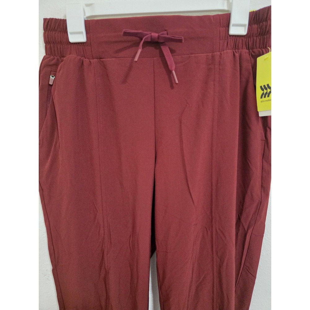 All in Motion Womens Maroon Active Light Mid-Rise Jogger Pants Size M NWT - Picture 3 of 5